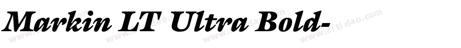 Markin LT Ultra Bold字体转换